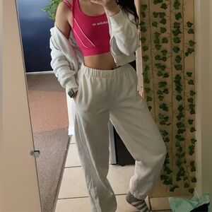 Brandy Melville white Rosa sweatpants